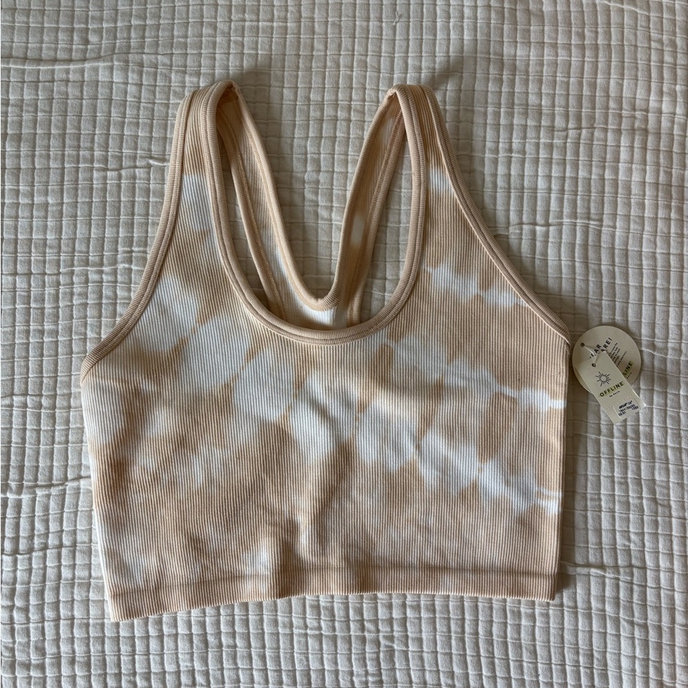 Offline by Aerie NWT tie die ribbed sports bra - size large